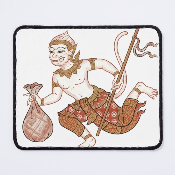 Item preview, Thai Hanuman Monkey God as Santa Claus Christmas Art designed and sold by SIAM MERMAID.