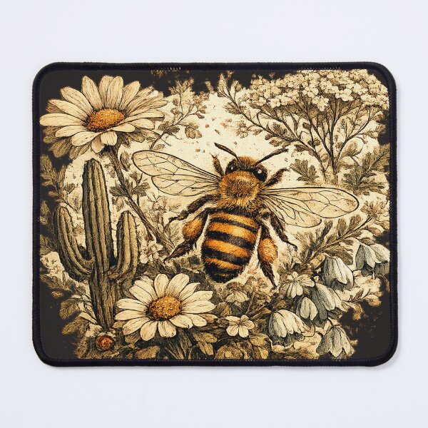 Item preview, Vintage Honey Bee Botanical Wildflower Illustration designed and sold by JustResultsCo.