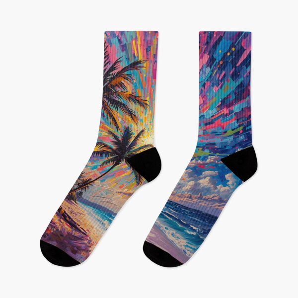 Item preview, Abstract Palms Colorful Sunset Beach designed and sold by SeaStarAlex.