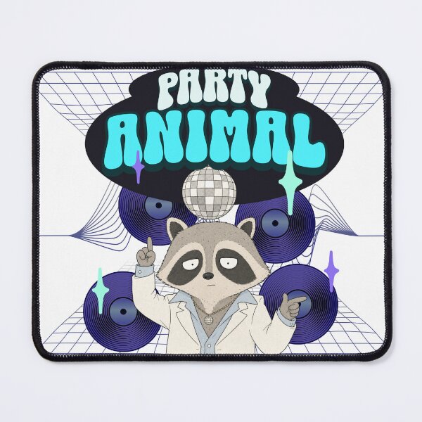 Item preview, Retro Party Animal Raccoon Disco Tee designed and sold by TheSnarkyShark.