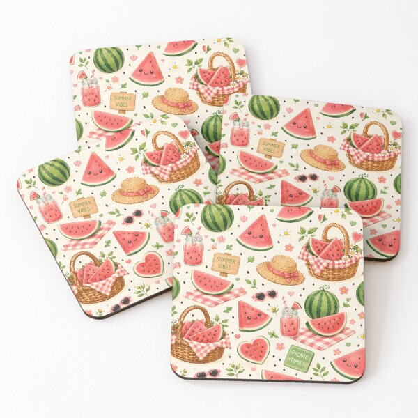 Item preview, Watermelon Picnic Summer Pattern designed and sold by Aramdesing.