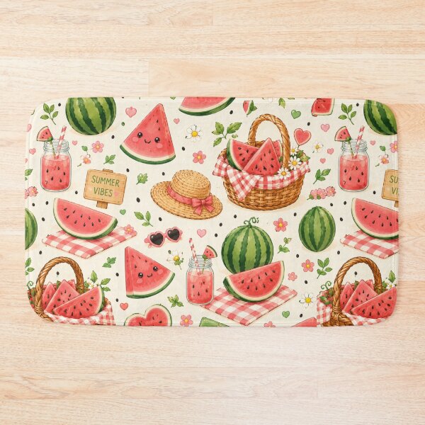 Item preview, Watermelon Picnic Summer Pattern designed and sold by Aramdesing.
