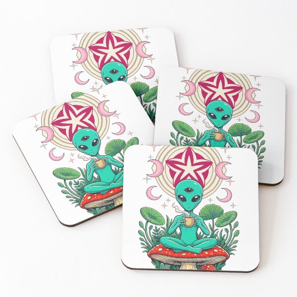 Item preview, Cosmic Alien Coffee Meditation designed and sold by etermagico.