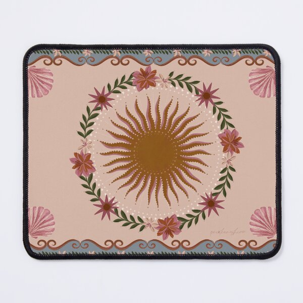 Item preview, Boho Celestial Sun Floral Pattern | Vintage Botanical Coastal Art designed and sold by prikanashiro.