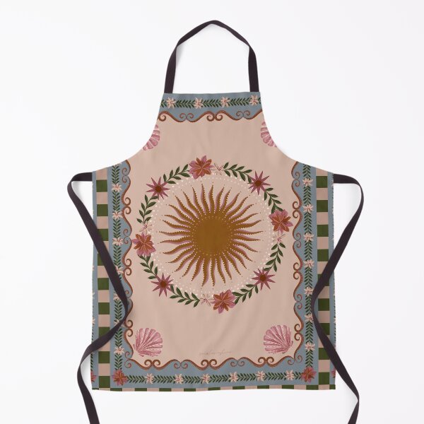 Item preview, Boho Celestial Sun Floral Pattern | Vintage Botanical Coastal Art designed and sold by prikanashiro.