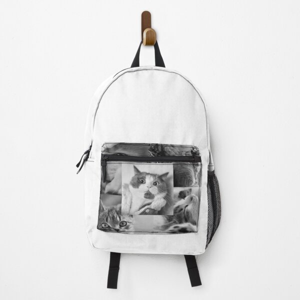 Item preview, Curious Cats Monochrome Collage Art "Cute Cats Black and White Photo Collage" designed and sold by PixelVibe Art.