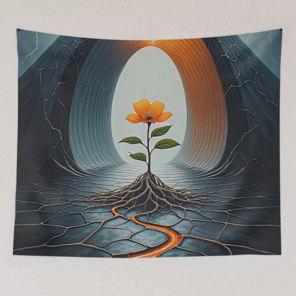 Item preview, The flower grows despite adverse circumstances. designed and sold by Mianku | Für das Leben.