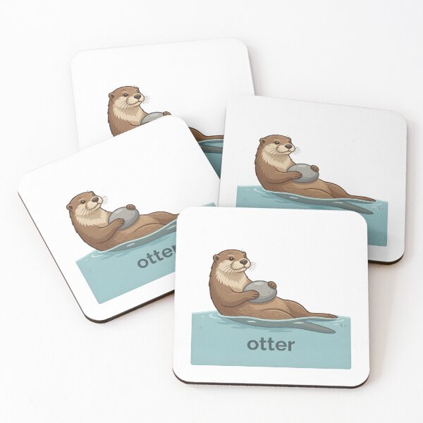 Item preview, Cute otter illustration in water  designed and sold by Smoking_Animals .