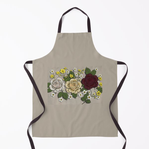 Item preview, Stippled Roses Buttercups and Strawberry Blossoms designed and sold by DaisyEverbright.