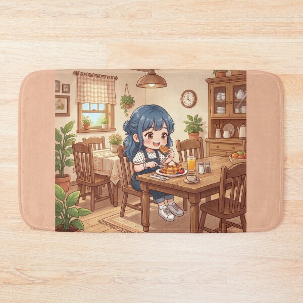 Item preview, Enjoying A Delicious Morning Breakfast designed and sold by Azurart2.