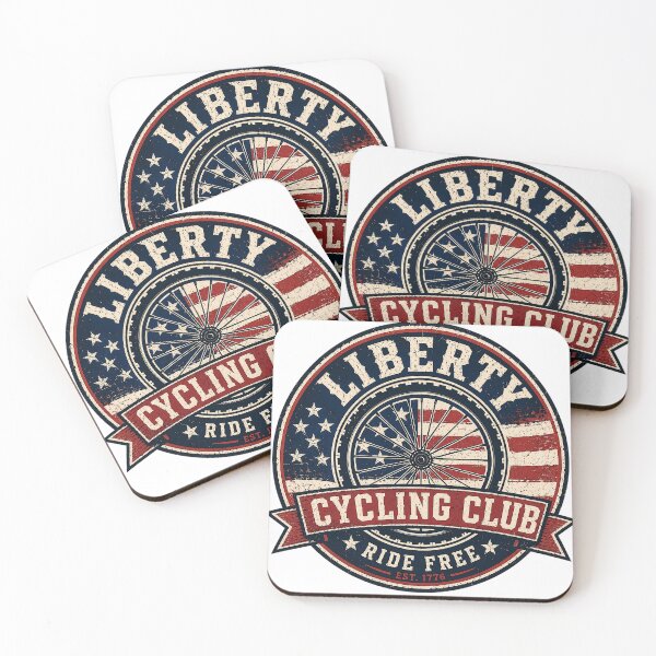 Item preview, Liberty Cycling Club Ride Free Patriotic Bicycle Wheel Vintage designed and sold by shemodas.