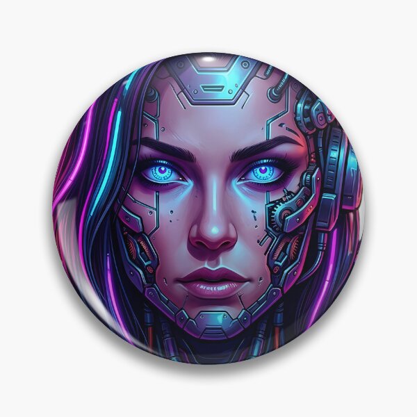 Item preview, Cyberpunk Android Face - Neo Tokyo Underground Streetwear designed and sold by SupernovaNote.