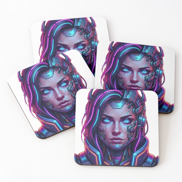 Item preview, Cyberpunk Android Face - Neo Tokyo Underground Streetwear designed and sold by SupernovaNote.