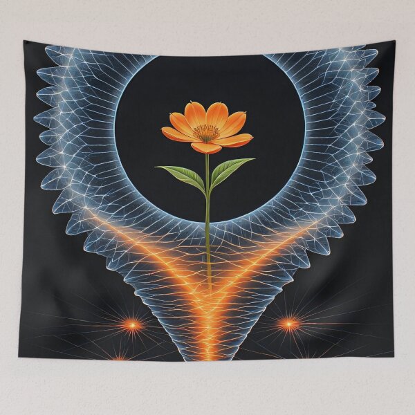Item preview, The flower grows in a circle from cosmic energy. designed and sold by Mianku | Für das Leben.
