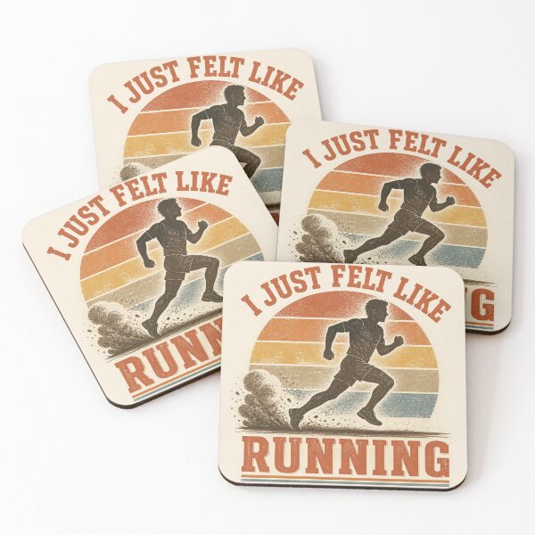 Item preview, I Just Felt Like Running Funny Retro Runner T-Shirt | Marathon Lover Gift designed and sold by SunnyDesign82.