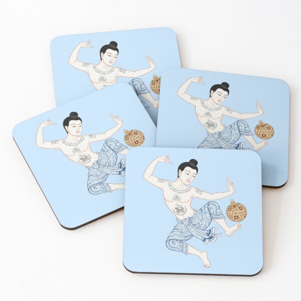 Item preview, Thai Sak Yant Warrior Kicking Christmas Bauble Art designed and sold by SIAM MERMAID.