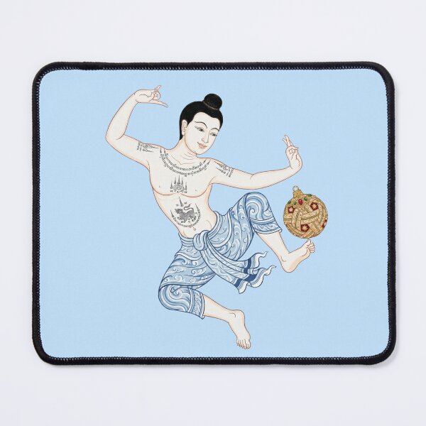 Item preview, Thai Sak Yant Warrior Kicking Christmas Bauble Art designed and sold by SIAM MERMAID.
