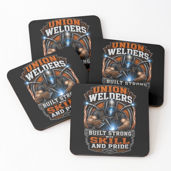 Item preview, Union Welders Built Strong With Skill And Pride Shirt | Blue Collar Welding Graphic Tee designed and sold by LabCore.