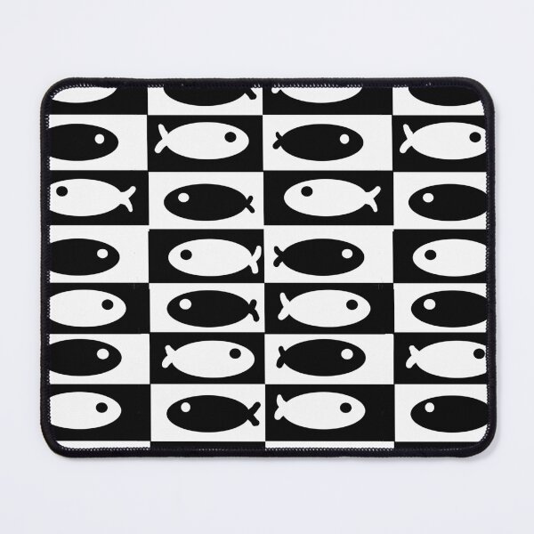 Item preview, Black and White Fish Pattern designed and sold by Elaine M Hayward .