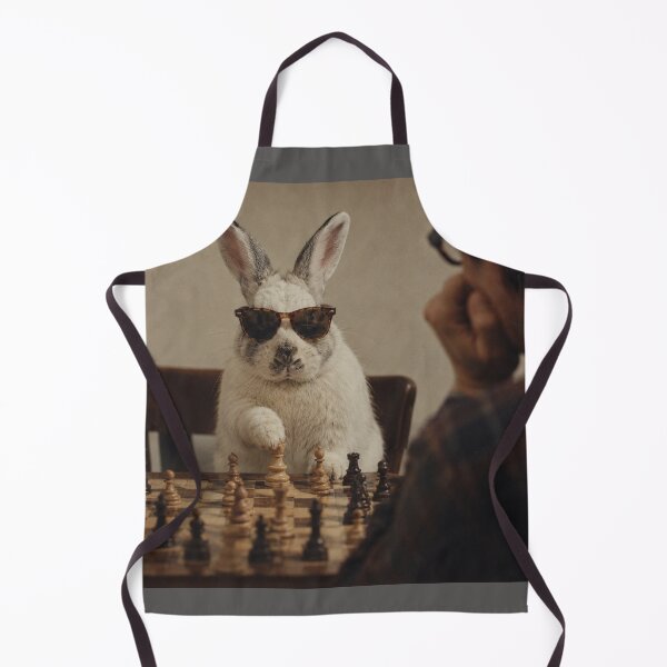 Item preview, Vintage Checkmate Bunny Playing Chess in Sunglasses designed and sold by HOUSE OF TIST.
