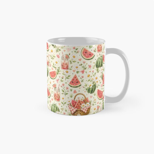 Item preview, Watermelon Daisy Meadow Pattern designed and sold by Aramdesing.