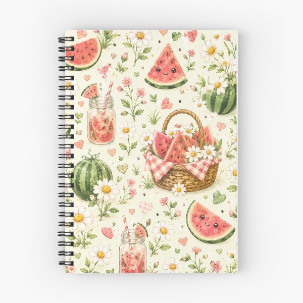 Item preview, Watermelon Daisy Meadow Pattern designed and sold by Aramdesing.