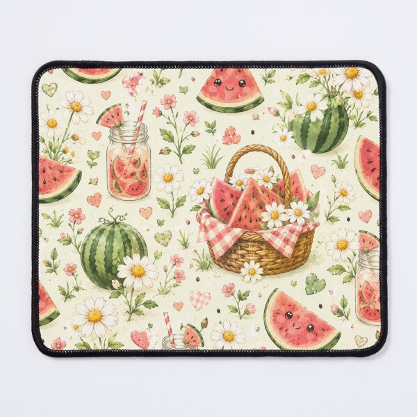 Item preview, Watermelon Daisy Meadow Pattern designed and sold by Aramdesing.