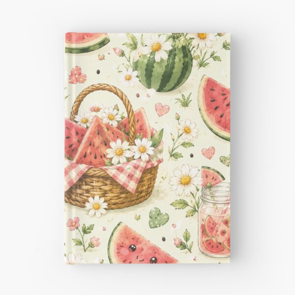 Item preview, Watermelon Daisy Meadow Pattern designed and sold by Aramdesing.