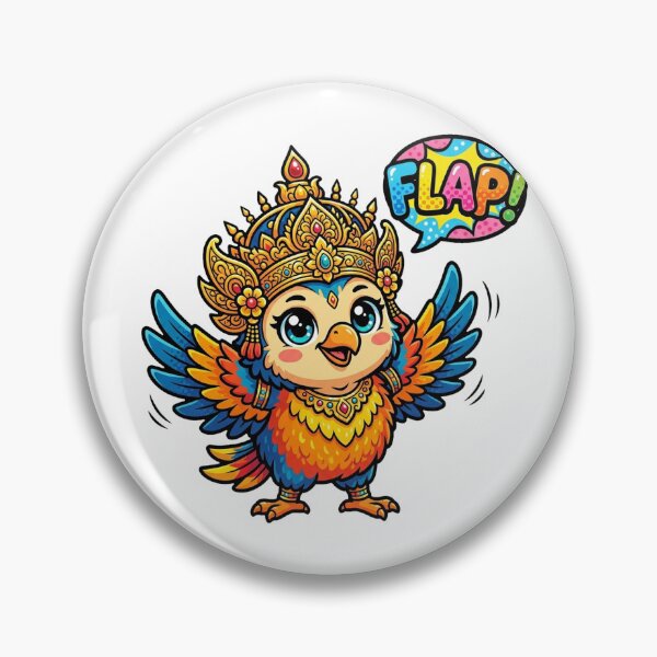 Item preview, Cute Chibi Garuda Balinese Bird Art designed and sold by DuckOddity.