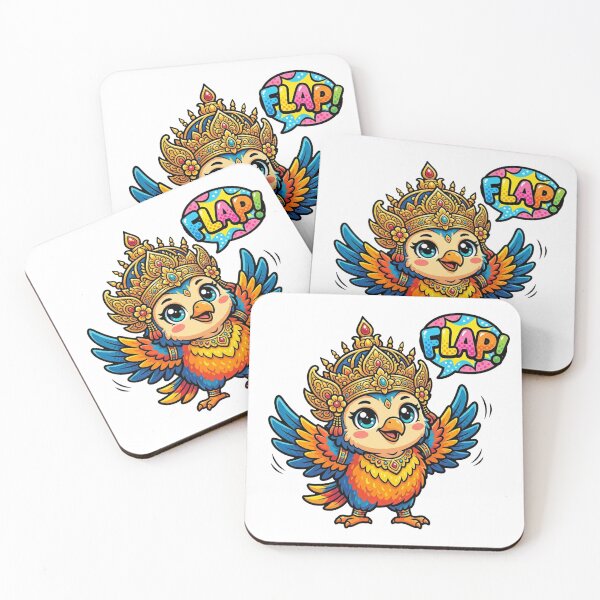 Item preview, Cute Chibi Garuda Balinese Bird Art designed and sold by DuckOddity.