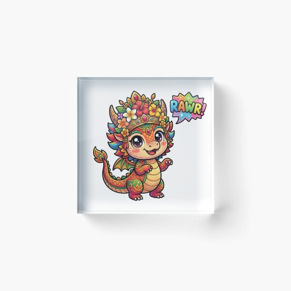 Item preview, Barong Naga Cute Chibi Dragon Art designed and sold by DuckOddity.