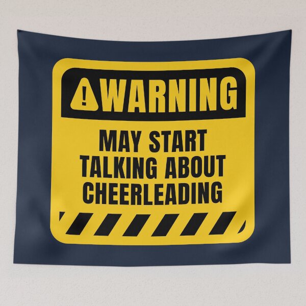 Item preview, Funny Cheerleading Warning Sign  designed and sold by MaryAller.