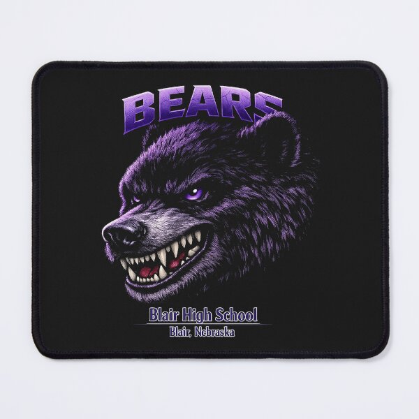 Item preview, Blair High School - Bears  (Optimized for black background) designed and sold by Omaha Jones T-Shirts and More.