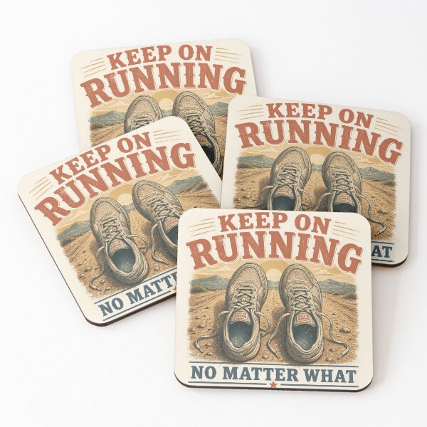 Item preview, Keep On Running No Matter What Retro Vintage Runner T-Shirt | Motivational Tee designed and sold by SunnyDesign82.