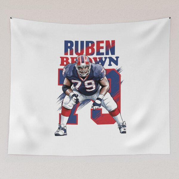 Item preview, Buffalo Trench Legend No. 79 – Retro 90s Football Lineman Art designed and sold by Thogan0416.