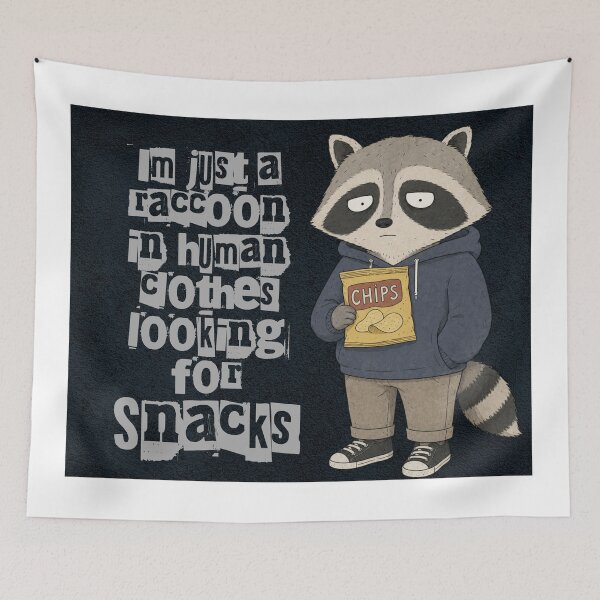 Item preview, Funny Hungry Raccoon Tee designed and sold by TheSnarkyShark.