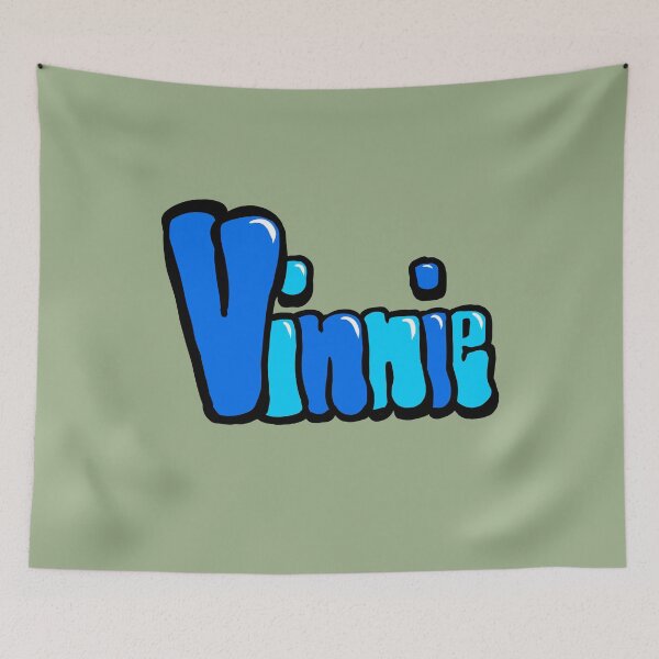 Item preview, Vinnie name in Blue Graffiti Bubble Letters typography  designed and sold by Artonmytee.