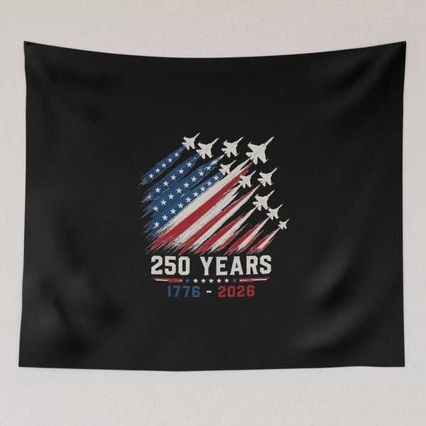 Item preview, 250 Years Patriotic Jet Fighter 4th of July American Flag Freedom designed and sold by Thread&Fable.