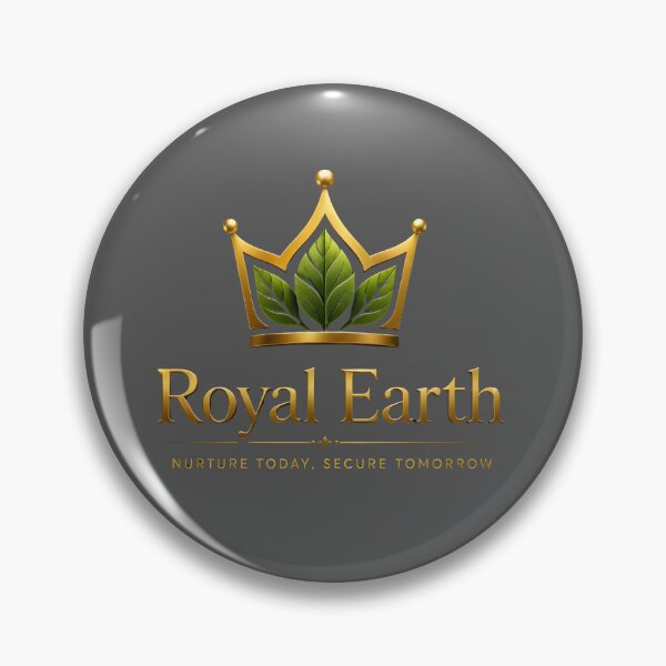 Item preview, Royal Earth Golden Crown Leaf Logo designed and sold by RoyalEarthstore.