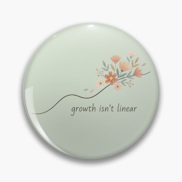 Item preview, Growth Isn’t Linear Wavy Line  designed and sold by VibeShift Studio.