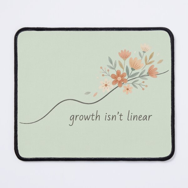 Item preview, Growth Isn’t Linear Wavy Line designed and sold by VibeShift Studio.