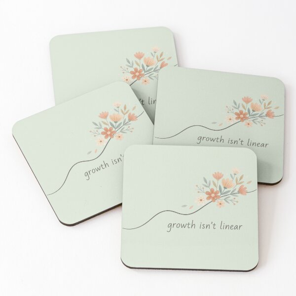 Item preview, Growth Isn’t Linear Wavy Line  designed and sold by VibeShift Studio.