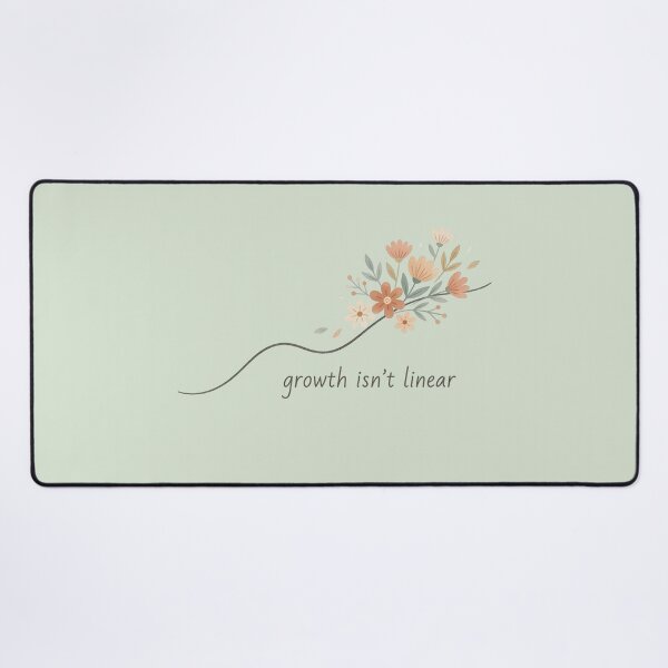 Item preview, Growth Isn’t Linear Wavy Line designed and sold by VibeShift Studio.