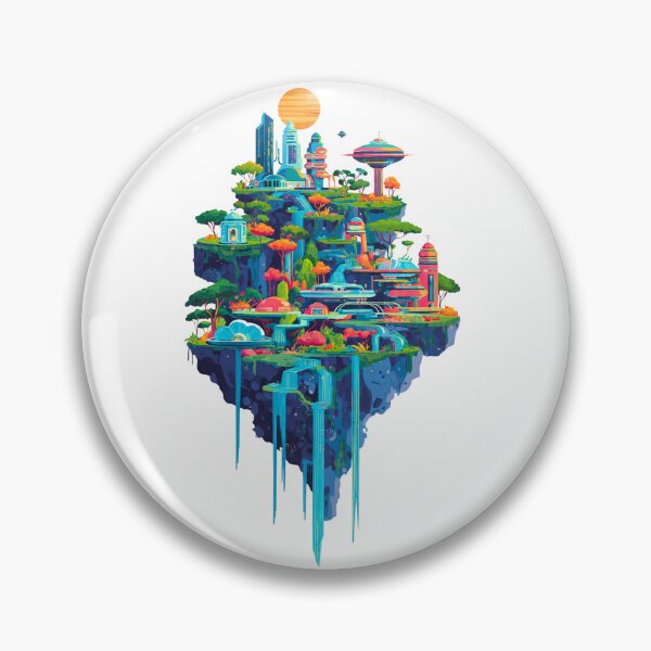 Item preview, Futuristic Floating Island Oasis designed and sold by Sector 99.