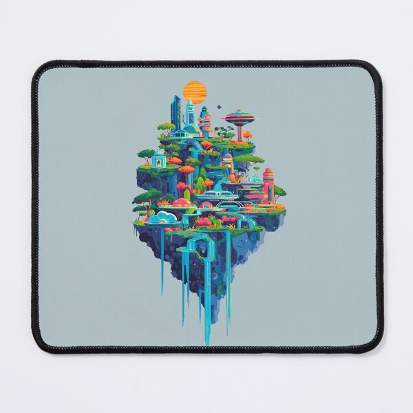 Item preview, Futuristic Floating Island Oasis designed and sold by Interstellarwear.