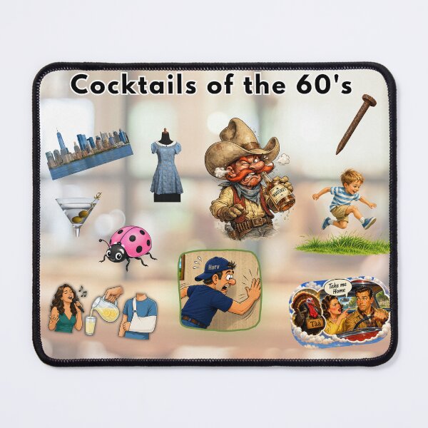Item preview, Cocktails of the 60s. designed and sold by Fifty2Skidoo.