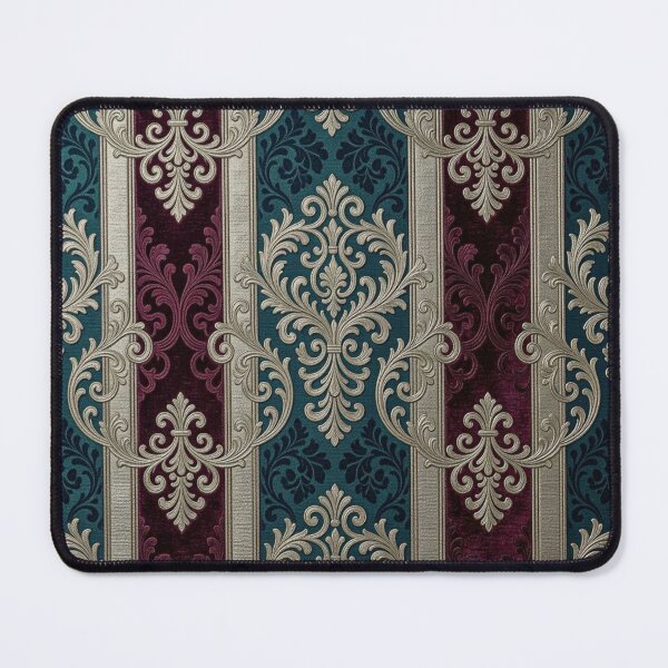 Item preview, Dark Turquoise & Burgundy Striped Baroque designed and sold by DesignsByPrnces.