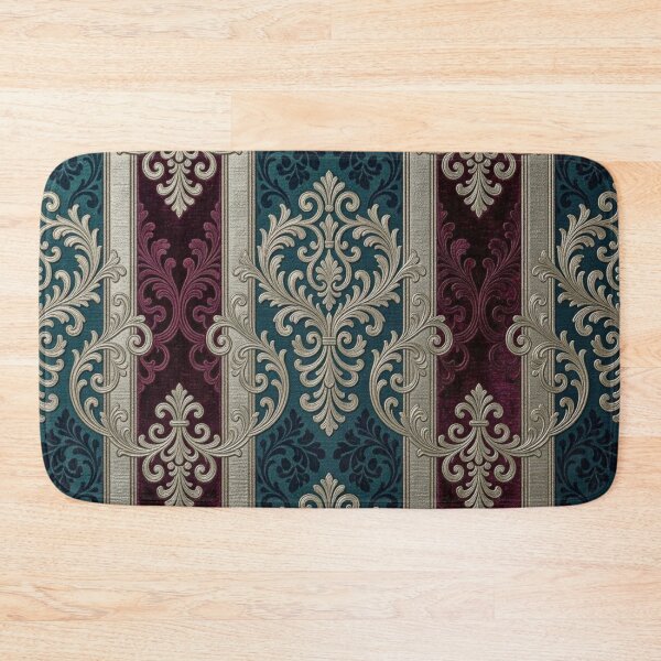 Item preview, Dark Turquoise & Burgundy Striped Baroque designed and sold by DesignsByPrnces.
