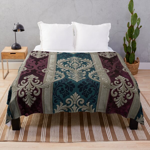 Item preview, Dark Turquoise & Burgundy Striped Baroque designed and sold by DesignsByPrnces.