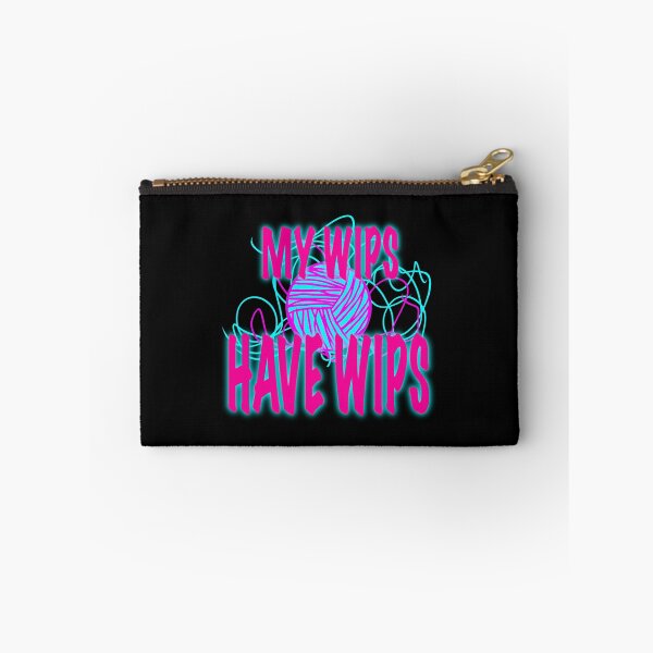 Item preview, My WIPs Have WIPs – Neon Yarn Chaos Sticker, Funny Crochet & Knitting Meme designed and sold by ArtyWares.